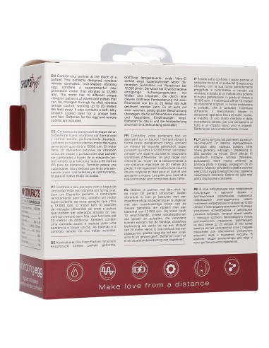 Oeuf vibrant sans fil Splash 8 x 3.4 cm Rouge