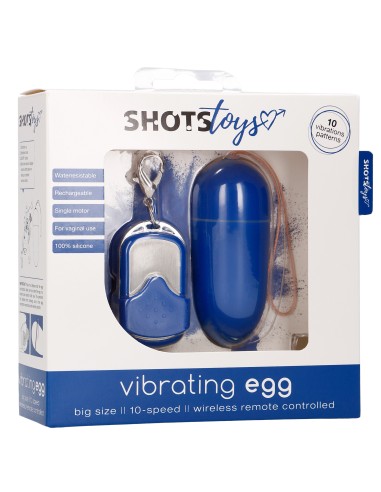 Oeuf vibrant sans fil Splash 8 x 3.4 cm Bleu