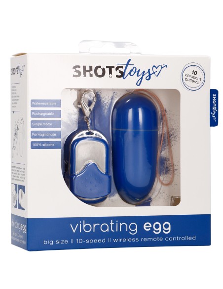 Oeuf vibrant sans fil Splash 8 x 3.4 cm Bleu