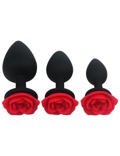 Lot de 3 Plugs silicone Roseburd