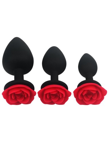 Lot de 3 Plugs silicone Roseburd
