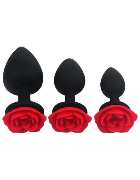 Lot de 3 Plugs silicone Roseburd