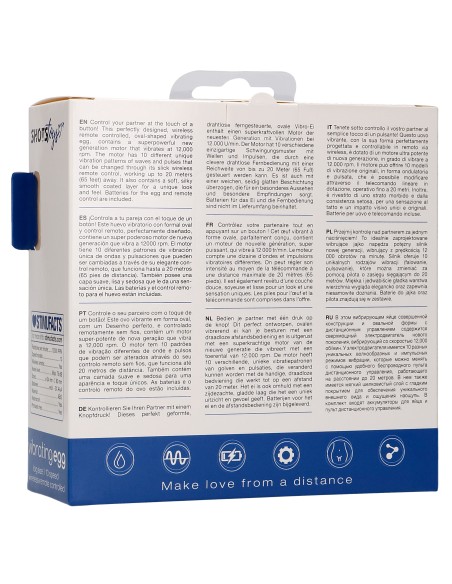 Oeuf vibrant sans fil Splash 8 x 3.4 cm Bleu