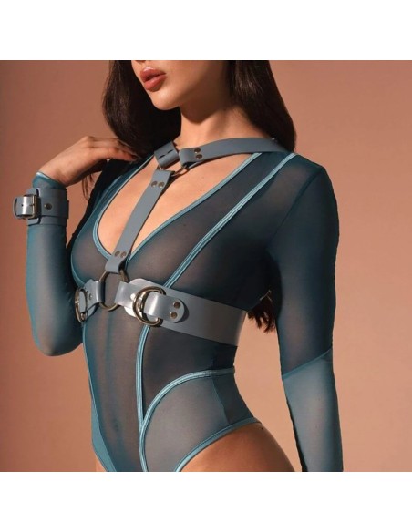 Harnais Buste Deliah Bleu gris