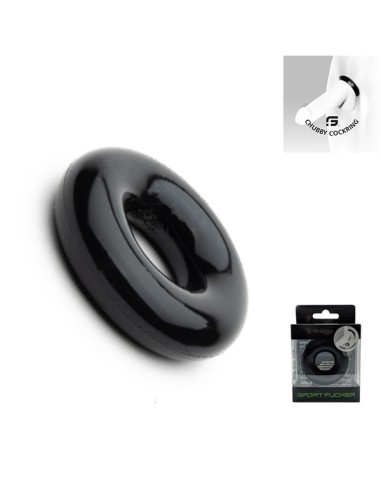 Cockring souple Chubby 20 mm Noir