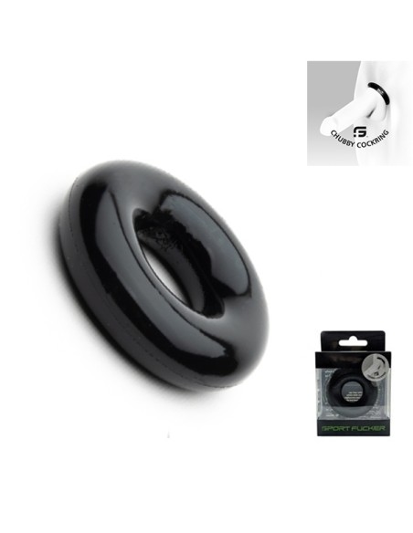 Cockring souple Chubby 20 mm Noir