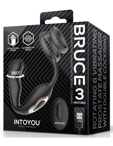 Plug prostatique + Cockring Bruce 8.5 x 2.6cm