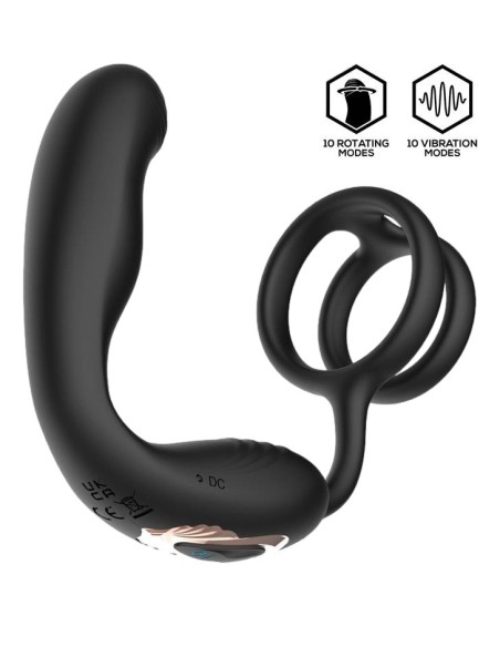 Plug prostatique + Cockring Bruce 8.5 x 2.6cm