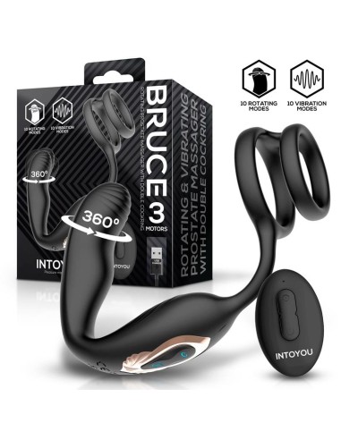 Plug prostatique + Cockring Bruce 8.5 x 2.6cm