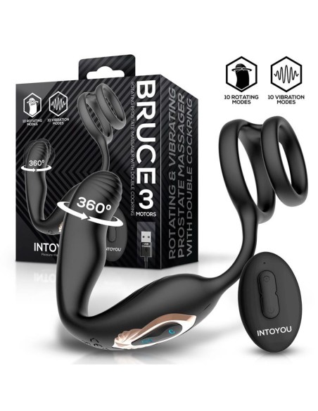 Plug prostatique + Cockring Bruce 8.5 x 2.6cm