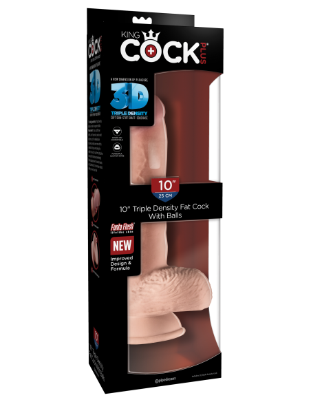 Gode réaliste King Cock 3D TRIPLE DENSITY 10 - 20 x 5 cm Gode réaliste King Cock 3D TRIPLE DENSITY 10 - 20 x 5 cm