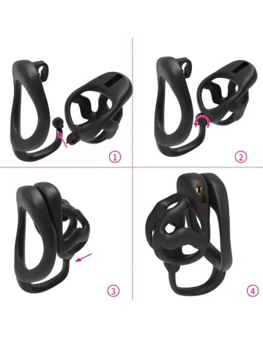 Cage SplitLock Noire M 5 x 3.5cm