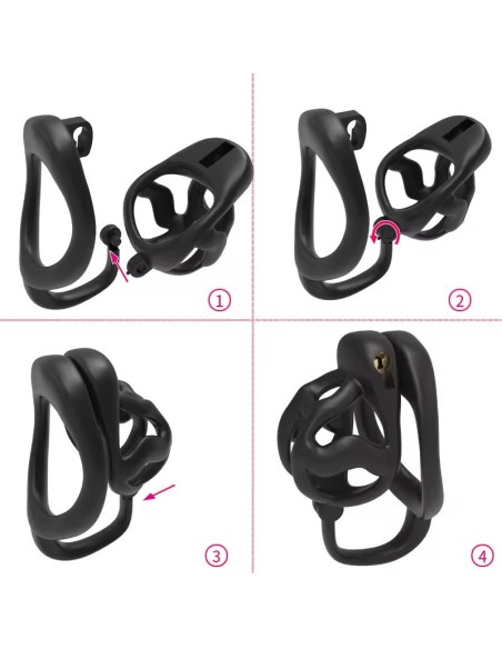 Cage SplitLock Noire M 5 x 3.5cm