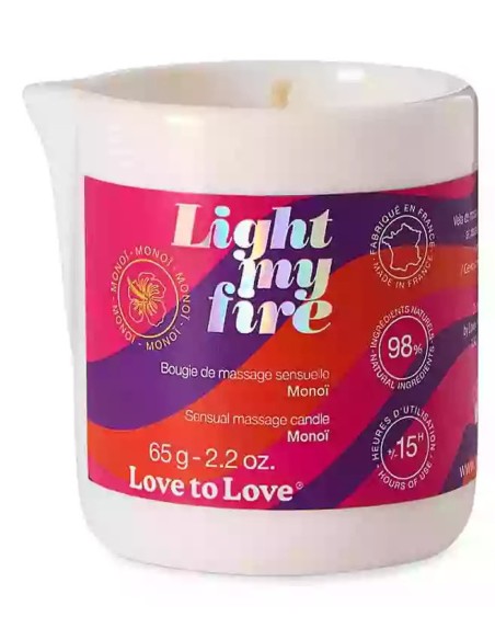 Bougie de Massage Light my fire 65g Monoï