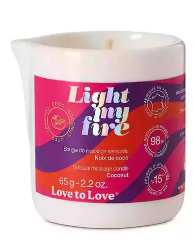 Bougie de Massage Light my fire 65g Noix de coco