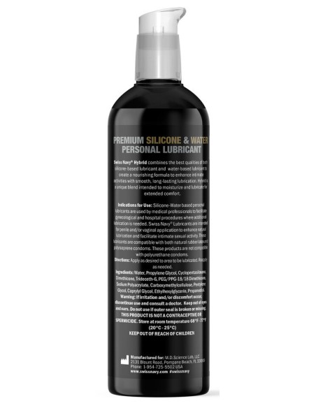 Lubrifiant hybride Swiss Navy Hybrid 237ml