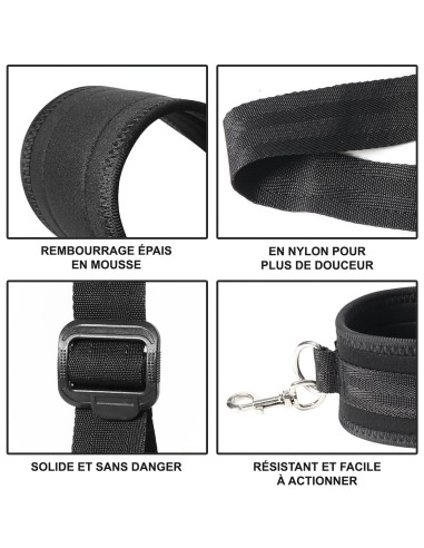 Maintien Cuisses et Poignets Restraint Up Noir