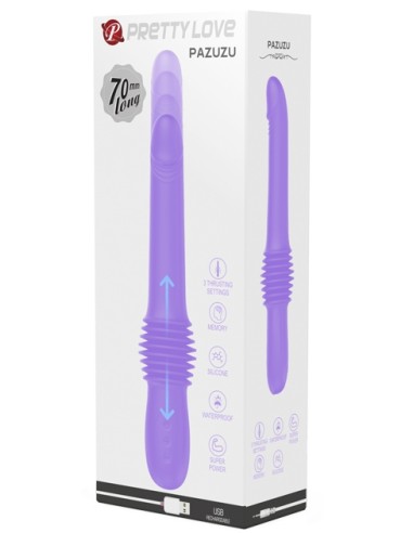 Gode avec poussée Pazuzu 15 x 3.5 cm Violet