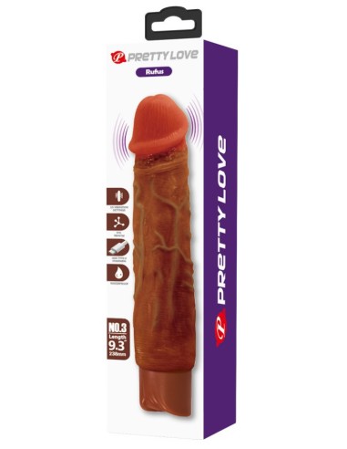 Gode vibrant Rufus Marron 20 x 4.3cm