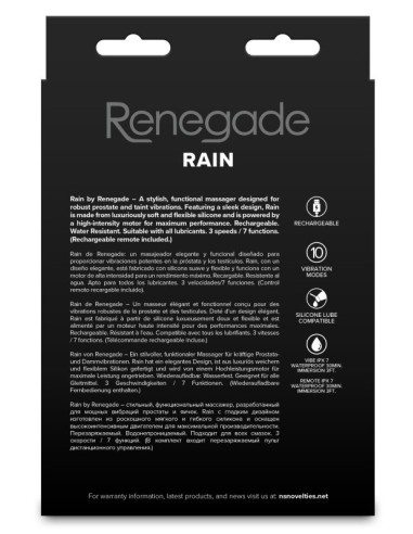 Stimulateur prostatique vibrant Rain 9 x 3.6cm