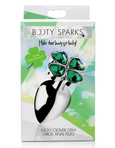 Plug bijou Lucky Gem Trèfle 9 x 4 cm