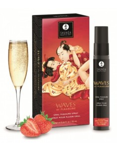 Spray pour fellation Waves of pleasure Vin pétillant à la fraise 20ml