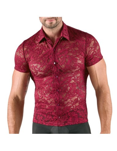 Chemise en dentelle Kalispa Bordeaux
