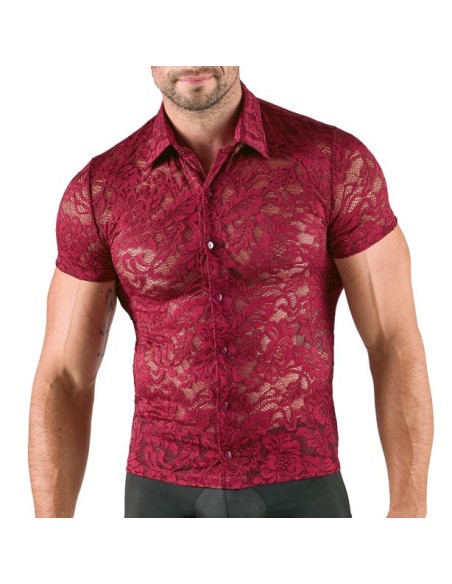 Chemise en dentelle Kalispa Bordeaux