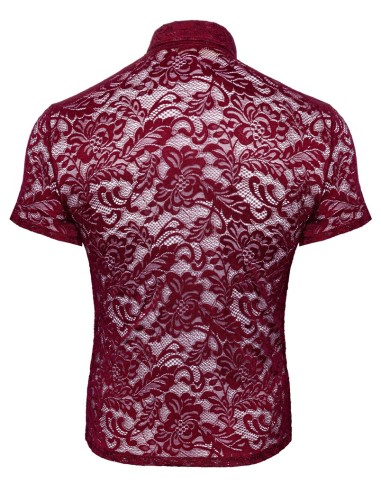 Chemise en dentelle Kalispa Bordeaux