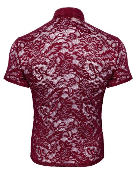 Chemise en dentelle Kalispa Bordeaux