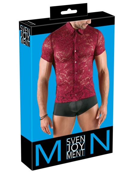 Chemise en dentelle Kalispa Bordeaux