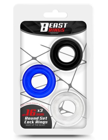 Lot de 3 Mini Cockrings étirables Dondick 16mm