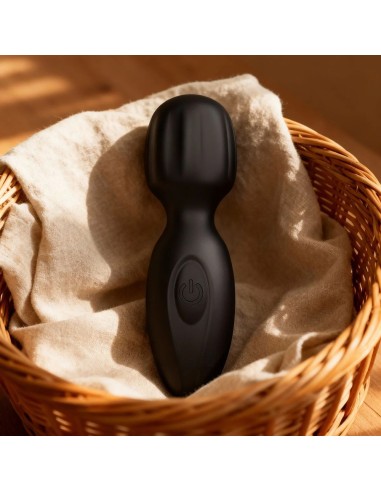 Mini Wand Lunius 11 cm Noir - 10 Vibrations