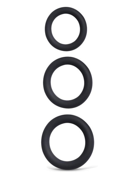 Lot de 3 Cockrings Perfoz 28-40 mm Noirs