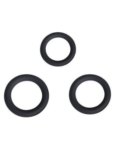 Lot de 3 Cockrings Perfoz 28-40 mm Noirs