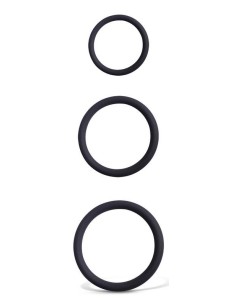 Lot de 3 Cockrings fins Thiniak 30-50 mm Noirs