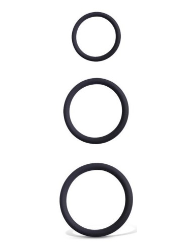 Lot de 3 Cockrings fins Thiniak 30-50 mm Noirs