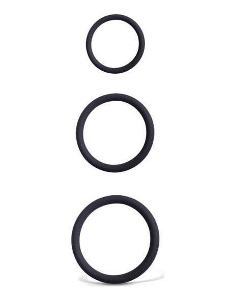 Lot de 3 Cockrings fins Thiniak 30-50 mm Noirs
