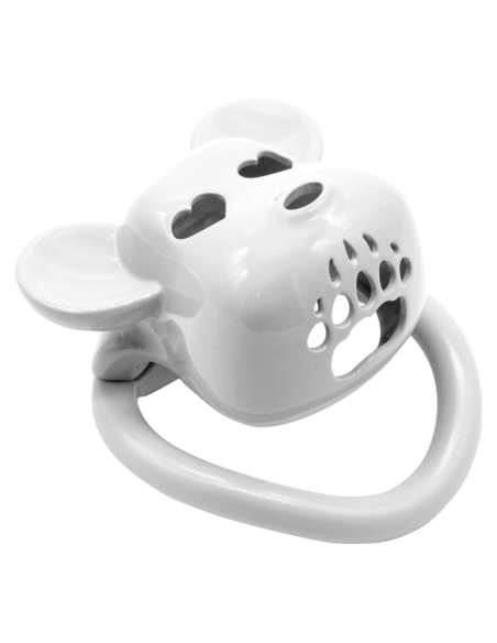 Cage de chasteté Bear Lock 5 x 3.1 cm Blanche