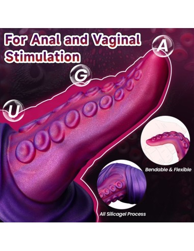 Gode tentacule vibrant Tongtak 15 x 6cm
