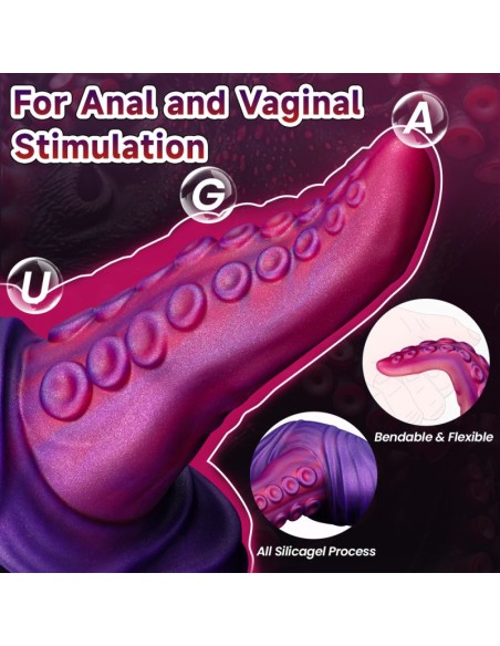 Gode tentacule vibrant Tongtak 15 x 6cm