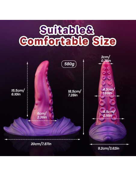 Gode tentacule vibrant Tongtak 15 x 6cm