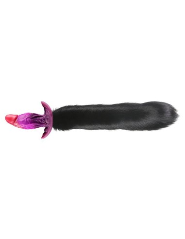 Plug queue de renard Purplelien queue 41 cm noir