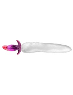 Plug queue de renard Purplelien queue 41 cm blanc