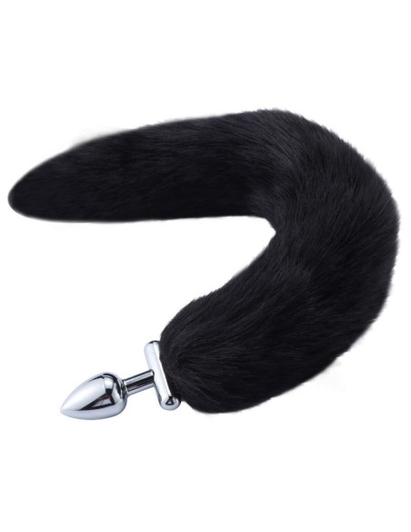 Plug queue de renard convertible bijou Foxy roxy queue 39cm noir