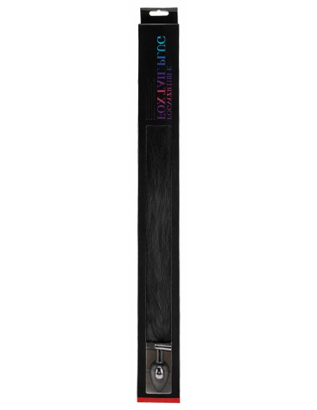 Plug queue de renard convertible bijou Foxy roxy 5.5 x 2.7cm queue 39cm noir