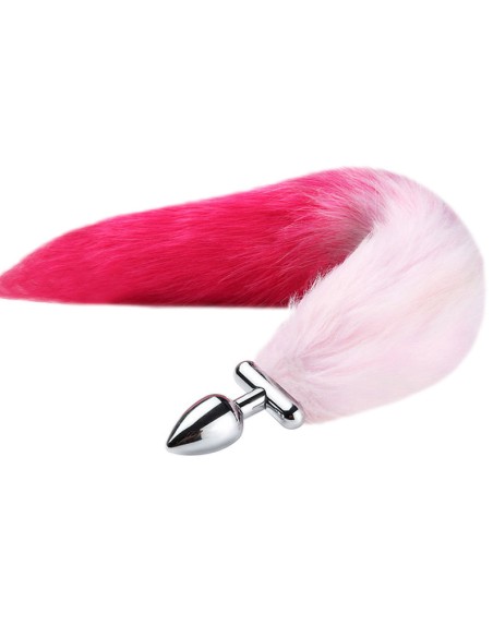 Plug queue de renard convertible bijou Foxy roxy queue 39cm roses