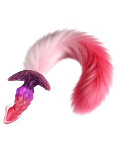 Plug dragon queue de renard Drakonyx queue 40 cm roses