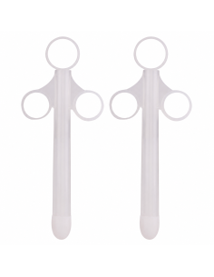 Lot de 2 Pipettes à lubrifiant Shoot perfect 10ml Blanc Insertion 10 x 1.5cm
