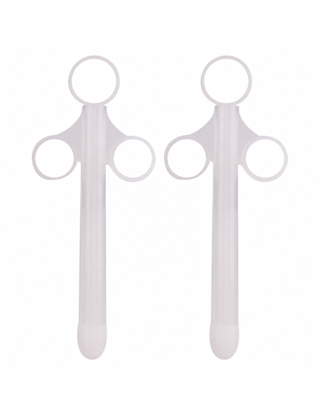 Lot de 2 Pipettes à lubrifiant Shoot perfect 10ml Blanc Insertion 10 x 1.5cm